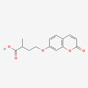 Chemical structure of 7-(3'-Carboxybutoxy)coumarin