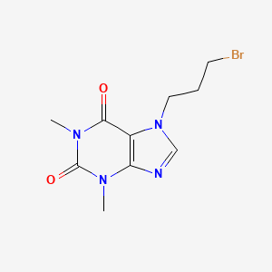 Chemical structure of 7-(3-Bromopropyl)-1,3-dimethyl-2,3,6,7-tetrahydro-1h-purine-2,6-dione