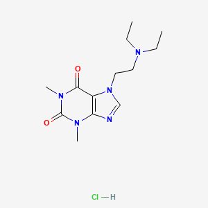 Chemical structure of 7-(2-(DIETHYLAMINO)ETHYL)THEOPHYLLINE HYDROCHLORIDE
