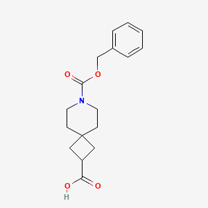 Chemical structure of 7-((BENZYLOXY)CARBONYL)-7-AZASPIRO[3.5]NONANE-2-CARBOXYLIC ACID