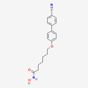 Chemical structure of 7-((4'-Cyano-[1,1'-biphenyl]-4-yl)oxy)-N-hydroxyheptanamide