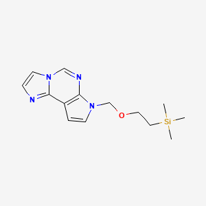 Chemical structure of 7-((2-(Trimethylsilyl)ethoxy)methyl)-7H-imidazo[1,2-c]pyrrolo[3,2-e]pyrimidine