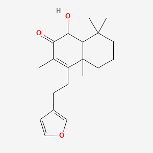 Chemical structure of 6β-Hydroxyhispanone