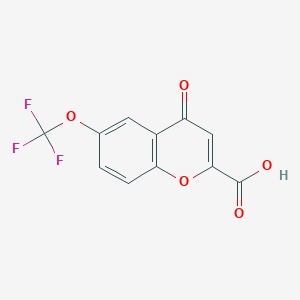 Chemical structure of 6-Trifluoromethoxychromone-2-carboxylic acid