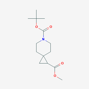 Chemical structure of 6-TERT-BUTYL 1-METHYL 6-AZASPIRO[2.5]OCTANE-1,6-DICARBOXYLATE