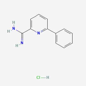 Chemical structure of 6-Phenylpicolinimidamide hydrochloride