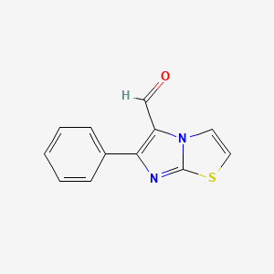 Chemical structure of 6-Phenylimidazo[2,1-b]thiazole-5-carbaldehyde