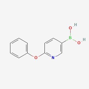 Chemical structure of 6-Phenoxypyridine-3-boronic acid