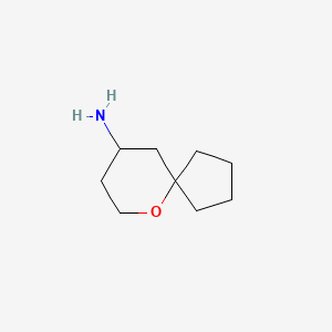 Chemical structure of 6-OXASPIRO[4.5]DECAN-9-AMINE