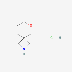 Chemical structure of 6-Oxa-2-azaspiro[3.5]nonane hydrochloride