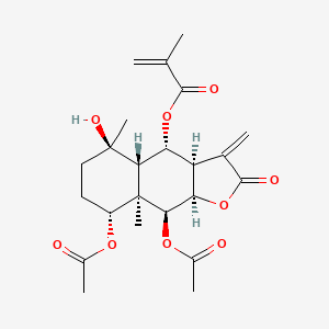 Chemical structure of 6-O-Methacryloyltrilobolide