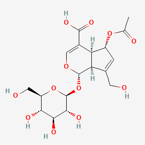 Chemical structure of 6-O-Acetylscandoside