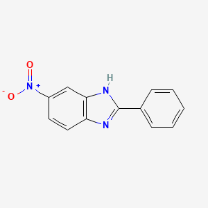 Chemical structure of 1H-Benzimidazole, 5-nitro-2-phenyl-