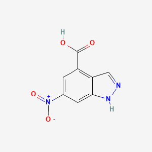 Chemical structure of 6-Nitro-1H-indazol-4-carboxylic acid