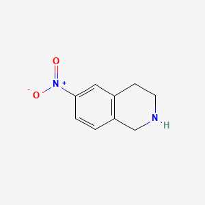 Chemical structure of 6-Nitro-1,2,3,4-tetrahydroisoquinoline