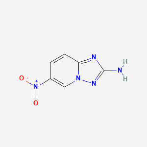 Chemical structure of 6-Nitro-[1,2,4]triazolo[1,5-a]pyridin-2-amine