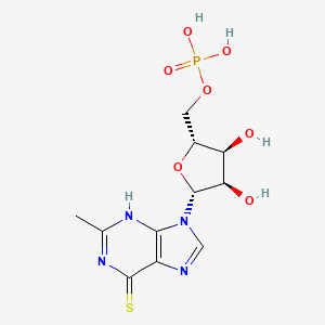 Chemical structure of 6-Methylthiopurine Ribonucleotide