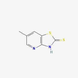 Chemical structure of 6-Methylthiazolo[4,5-b]pyridine-2-thiol