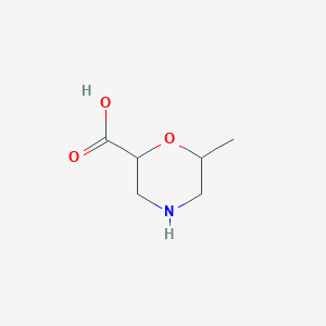 Chemical structure of 6-Methylmorpholine-2-carboxylic acid