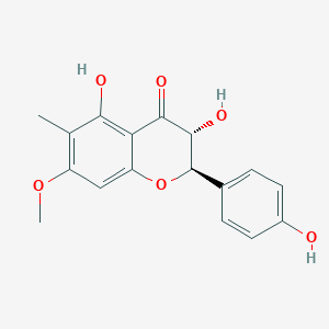 Chemical structure of 6-Methyl-7-O-methylaromadendrin