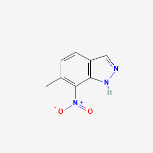 Chemical structure of 6-Methyl-7-nitro-1H-indazole