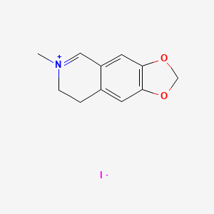 Chemical structure of 6-Methyl-7,8-dihydro-[1,3]dioxolo[4,5-g]isoquinolin-6-ium Iodide