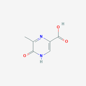 Chemical structure of 6-Methyl-5-oxo-4,5-dihydropyrazine-2-carboxylic acid
