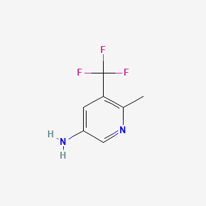 Chemical structure of 6-Methyl-5-(trifluoromethyl)pyridin-3-amine