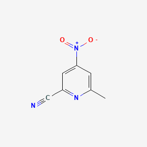 Chemical structure of 6-Methyl-4-nitropyridine-2-carbonitrile