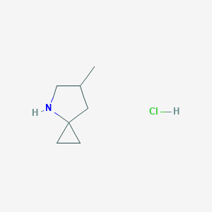 Chemical structure of 6-METHYL-4-AZASPIRO[2.4]HEPTANE HCL
