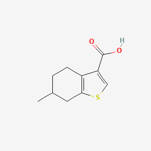 Chemical structure of 6-Methyl-4,5,6,7-tetrahydrobenzo[b]thiophene-3-carboxylic acid