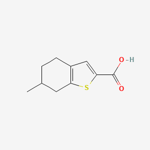 Chemical structure of 6-Methyl-4,5,6,7-tetrahydrobenzo[b]thiophene-2-carboxylic acid