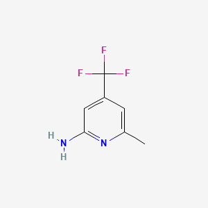 Chemical structure of 6-Methyl-4-(trifluoromethyl)pyridin-2-amine