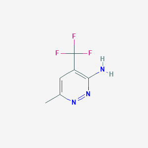 Chemical structure of 6-Methyl-4-(trifluoromethyl)pyridazin-3-amine