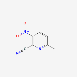Chemical structure of 6-Methyl-3-nitropicolinonitrile