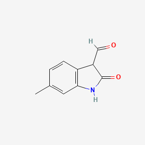 Chemical structure of 6-Methyl-2-oxoindoline-3-carbaldehyde