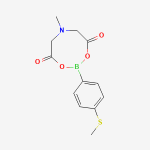 Chemical structure of 6-Methyl-2-[4-(methylsulfanyl)phenyl]-1,3,6,2-dioxazaborocane-4,8-dione