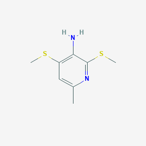 Chemical structure of 6-methyl-2,4-bis(methylthio)pyridin-3-amine
