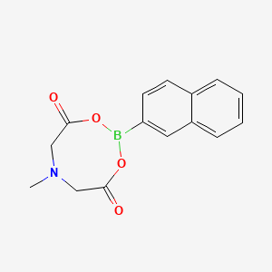 Chemical structure of 6-Methyl-2-(naphthalen-2-yl)-1,3,6,2-dioxazaborocane-4,8-dione