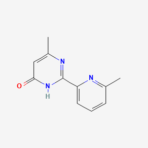 Chemical structure of 6-Methyl-2-(6-methylpyridin-2-yl)-1H-pyrimidin-4-one