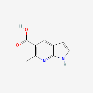 Chemical structure of 6-Methyl-1H-pyrrolo[2,3-b]pyridine-5-carboxylic acid