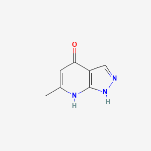 Chemical structure of 6-Methyl-1H-pyrazolo[3,4-b]pyridin-4-ol