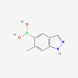 Chemical structure of 6-Methyl-1H-indazole-5-boronic acid