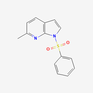 Chemical structure of 6-Methyl-1-(phenylsulfonyl)-1H-pyrrolo[2,3-b]pyridine