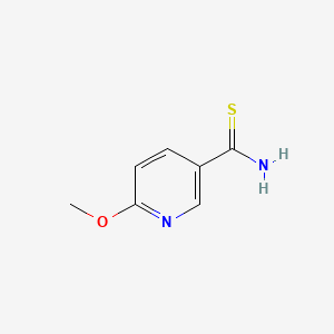Chemical structure of 6-methoxypyridine-3-carbothioamide