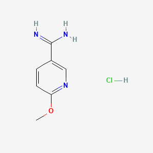 Chemical structure of 6-Methoxynicotinimidamide hydrochloride