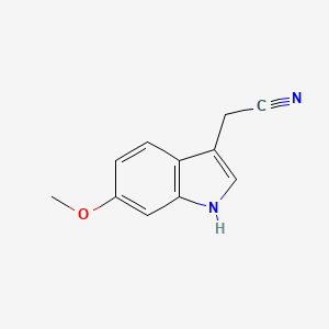 Chemical structure of 6-METHOXYINDOLE-3-ACETONITRILE