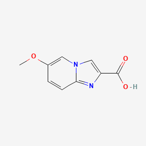 Chemical structure of 6-Methoxyimidazo[1,2-a]pyridine-2-carboxylic acid