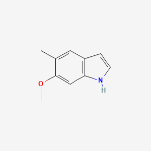 Chemical structure of 6-Methoxy-5-methyl-1H-indole