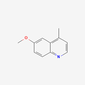 Chemical structure of 6-Methoxy-4-methylquinoline Hydrate